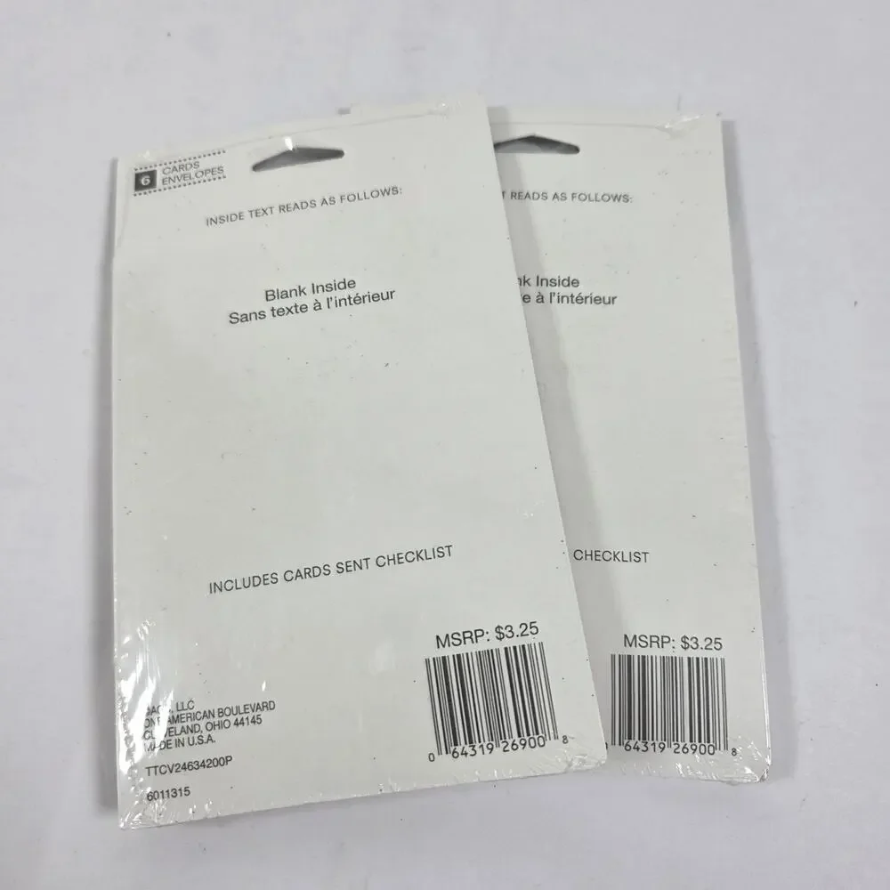 Tender Thoughts Emoji Yellow Faces 2 6pack of Blank Note Cards Envelopes